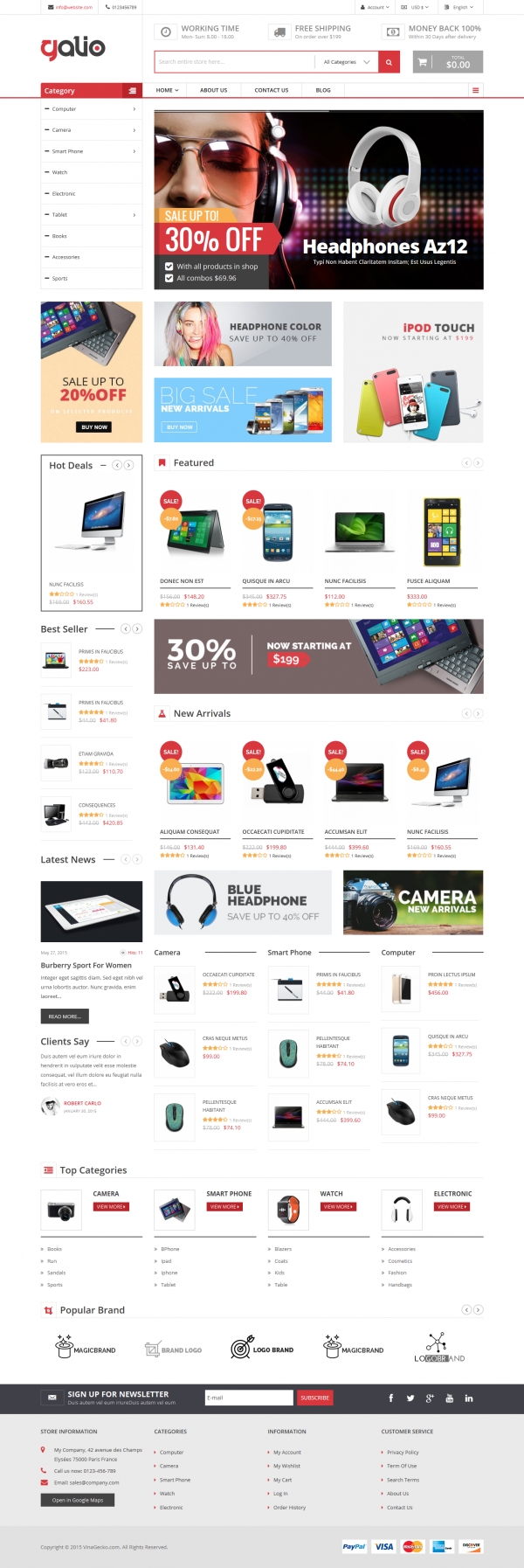 Vina Galio - Mega Shop Responsive VirtueMart Template