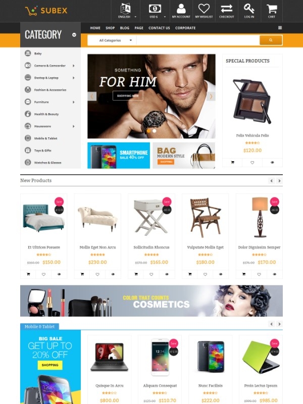 Vina Subex - Mega Shop Responsive VirtueMart Template