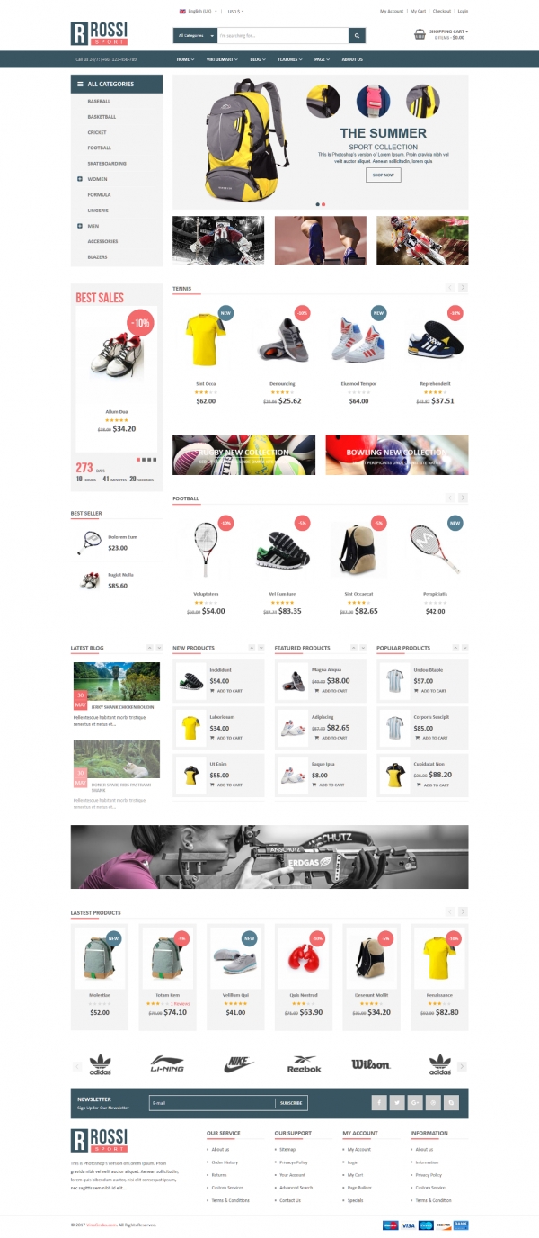 Vina Rossi - Responsive VirtueMart Joomla Template